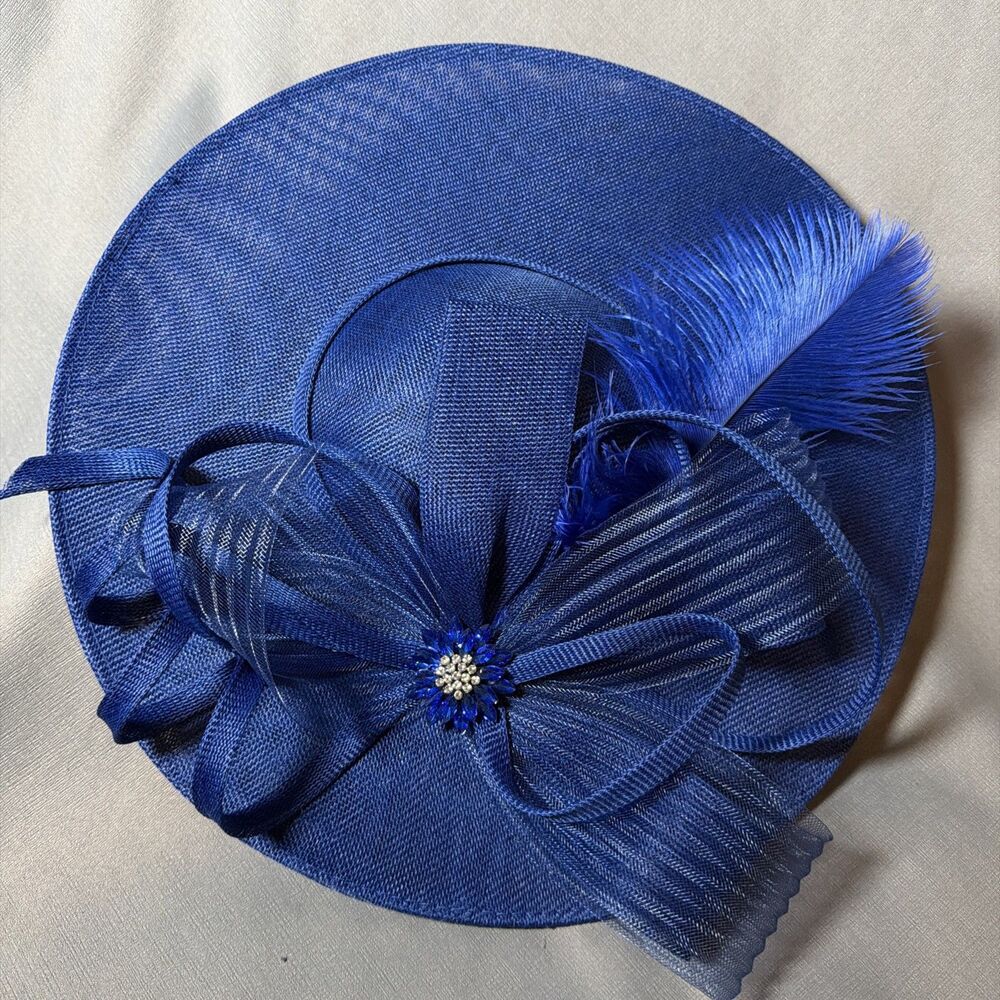 dressfan Fascinator Hat 20s 50s Linen  for Church/Wedding/Cocktail/Tea Party-1